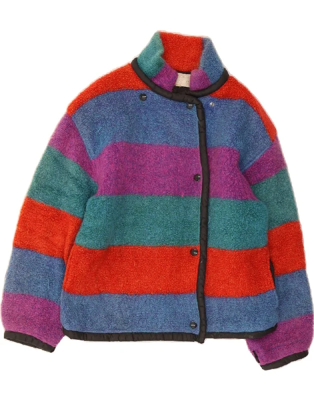 Women's Coats with CollarICEBERG Womens Knit Bomber Jacket IT 40 Small Multicoloured Colourblock