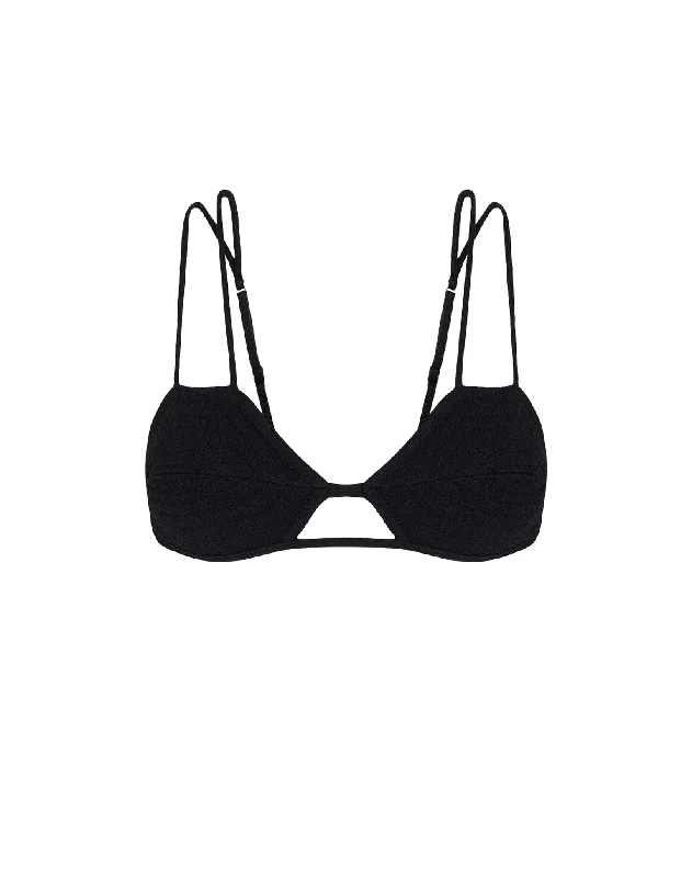 Firenze Esther Parallel Tri Top - Black