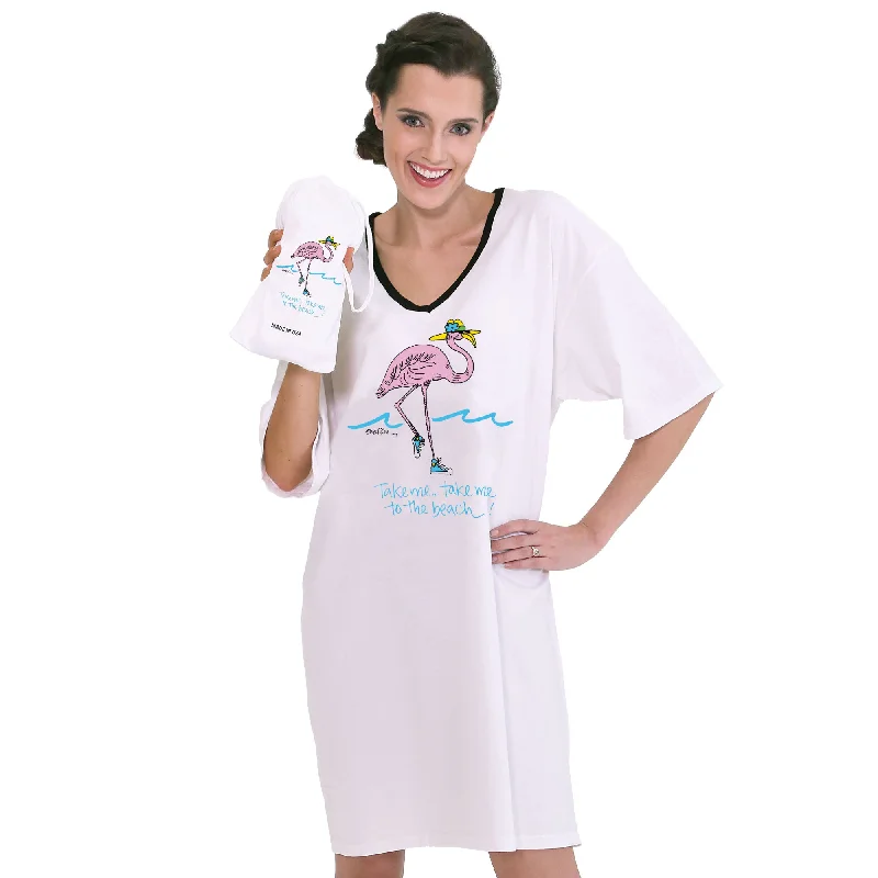 women's pajamas with lace trimTake Me... Take Me To The Beach,  Nightshirt in a Bag