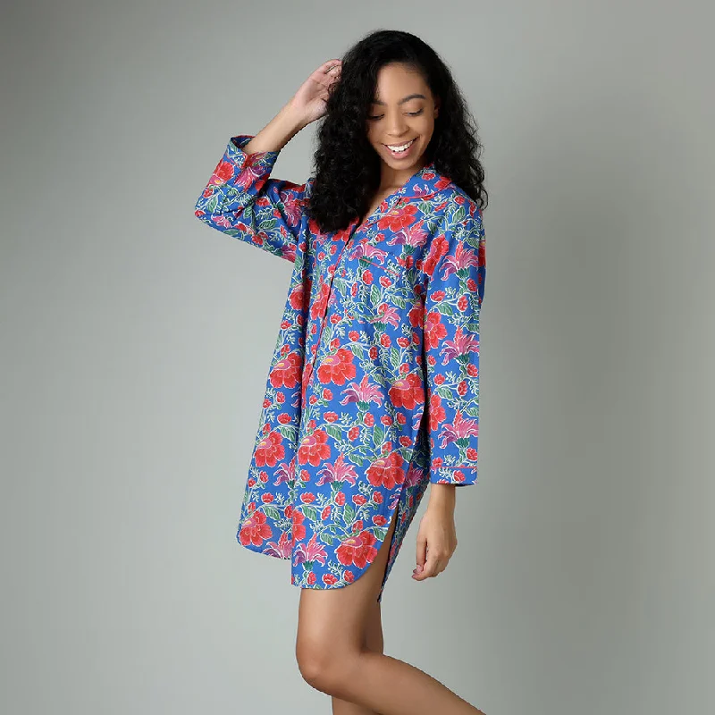 women's pajamas with a touch of luxuryClarence Indigo Nightshirt