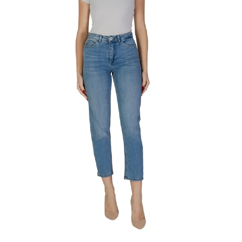 Women's Jodhpurs with Mandarin CollarICHI blue Cotton Jeans & Women's Pant