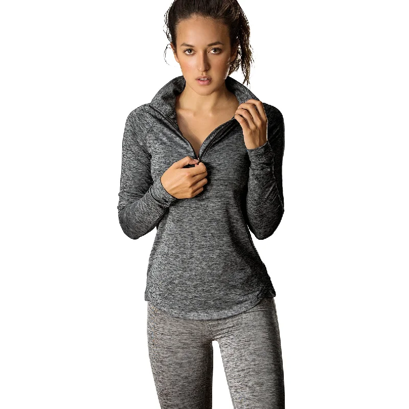 Women's Hoodiesicyzone Women's Workout Yoga Track Jacket 1/2 Zip Long Sleeve Running Shirt