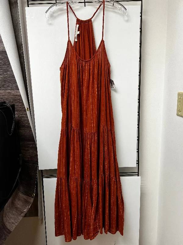 Women's High Collar DressesDress Casual Maxi By Anthropologie In Bronze, Size: L