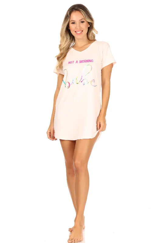 women's pajamas for a cozy night inNot A Morning Babe Nightshirt