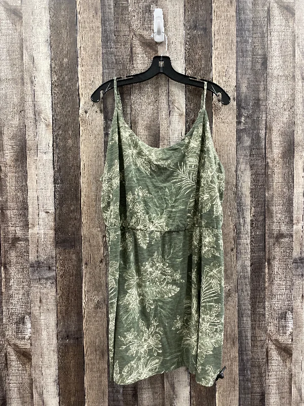 Women's V-Back DressesGreen Dress Casual Short Old Navy, Size Xxl