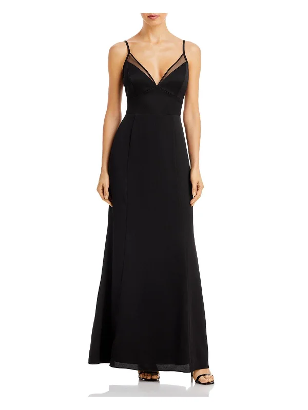 Women's High Collar DressesWomens V-Neck Long Evening Dress