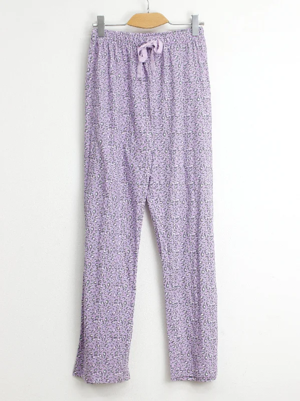 women's pajamas with a vintage lookWomen's Printed Sleepwear Pants,Light Purple