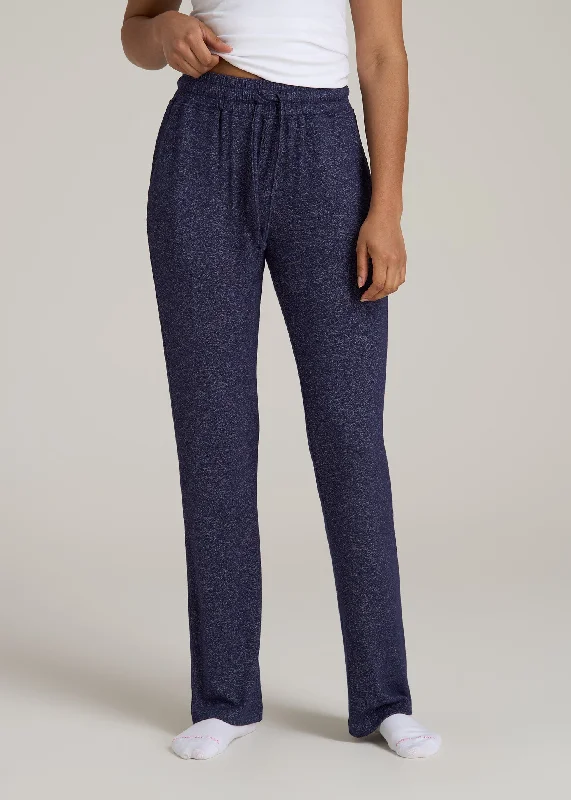 women's pajamas for those who value qualityOpen-Bottom Cozy PJ Lounge Pants for Tall Women in Regal Blue Mix