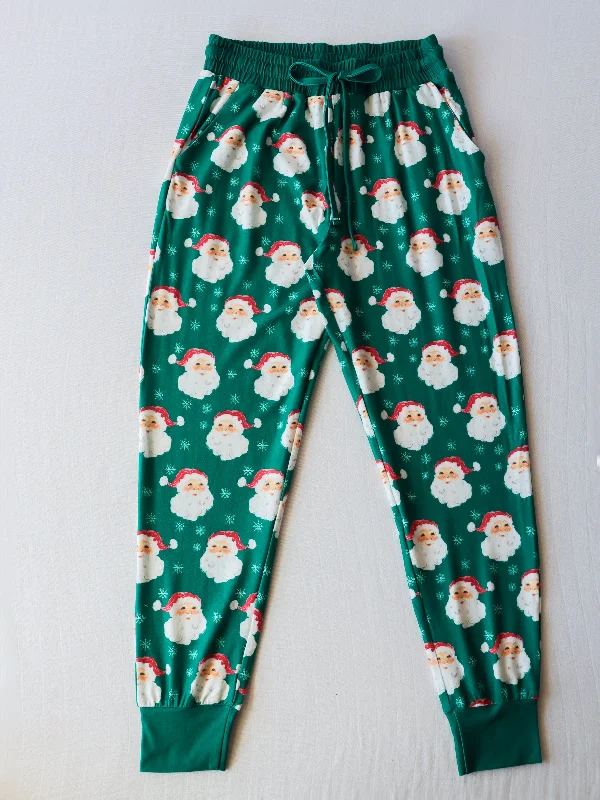 women's pajamas with a touch of eleganceMen's Joggers - Jolly St Nick in Green