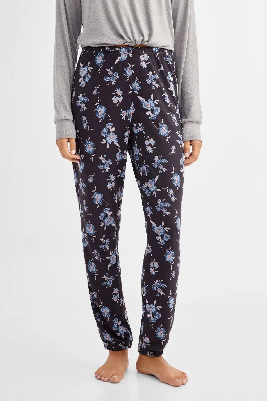 women's pajamas with cozy footiesPantalon pyjama en Moss - Femme