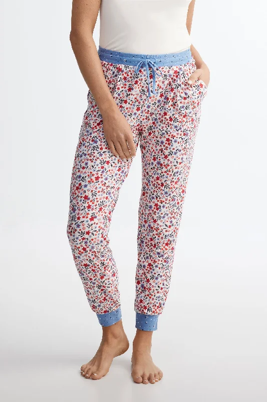 women's pajamas with pockets on the chestPantalon pyjama imprimé Moss - Femme