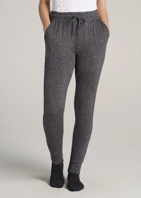 women's pajamas with a vintage lookCozy Lounge Joggers for Tall Women in Charcoal Mix