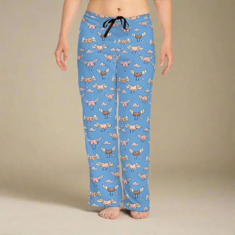 women's pajamas for hot summer nightsPejama Pants with Flying Design