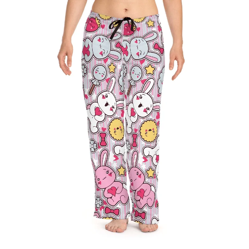 women's short sleeve pajama setsWomen's Pajama Pants: The Cool Bunny Print You Need This Season