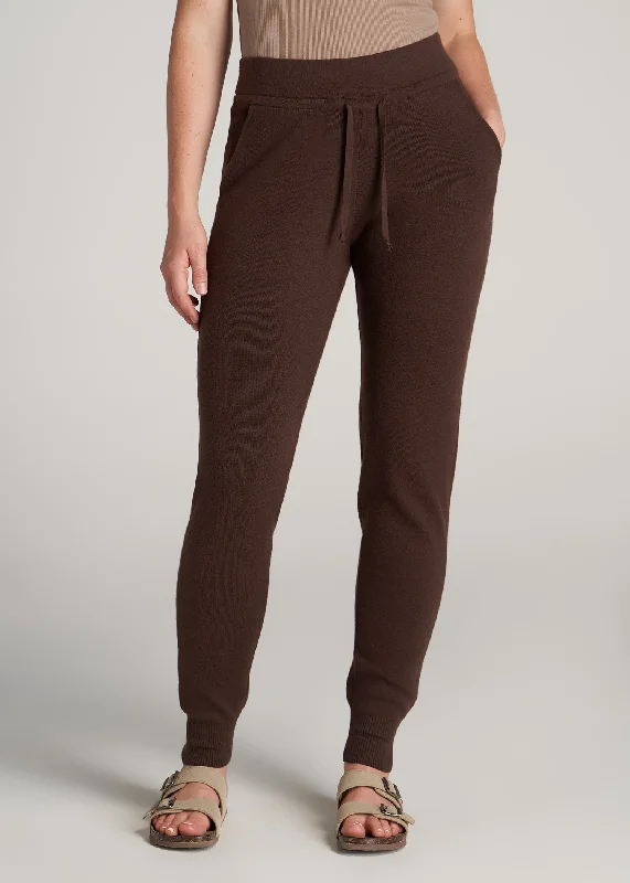 women's pajamas with a stylish cutWomen's Tall Knit Lounge Jogger in Chocolate