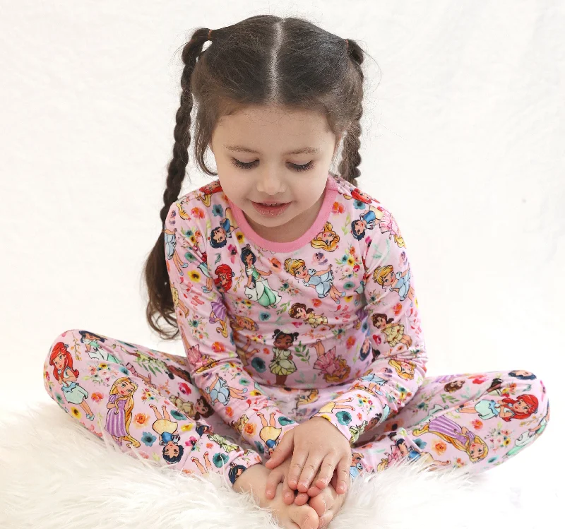 women's pajamas featuring animal printsFan Favorites Little Princess - Bamboo Long Sleeve Lounge Set