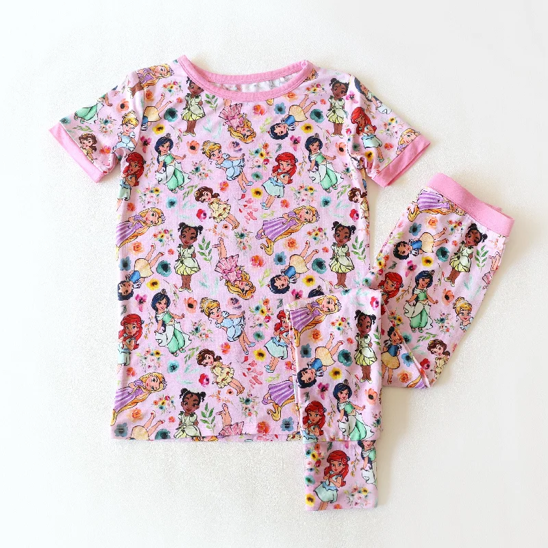 women's pajamas with a charming, vintage aestheticMost Wanted Little Princess - Bamboo Short Sleeve Pant Lounge Set EST LATE JUNE