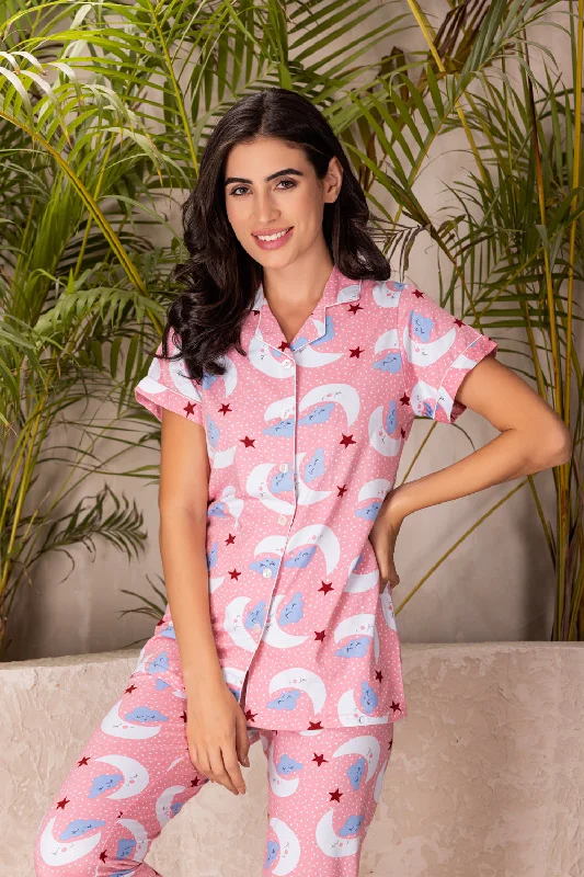 women's pajamas with a snug fitPure cotton Classic collar Pj set