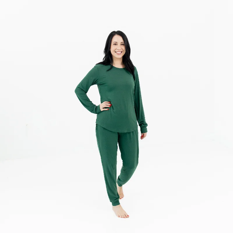 women's pajamas for winter warmthWomen's Jogger Pajama Set in Evergreen