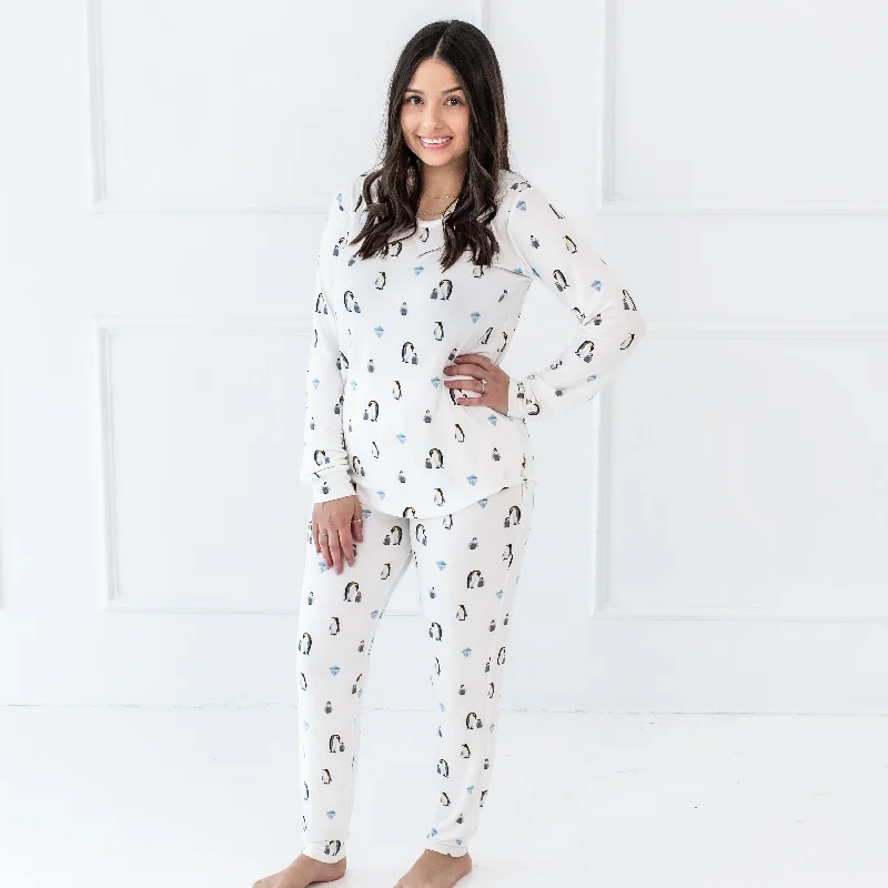 women's pajamas with pockets on legsWomen's Jogger Pajama Set in Penguin